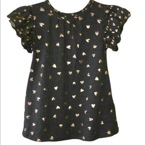 🌟3/$12 Gold Metallic Hearts Dress Cat & Jack Toddler